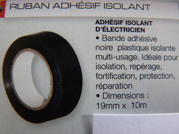 Adhésif isolant noir (10mètres)